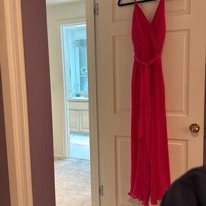 Johnny Was Hot Pink Pleated Jumpsuit XXS NWOT